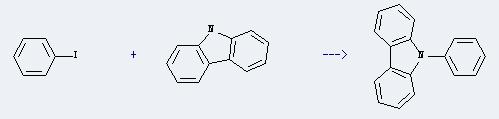 N-Phenylcarbazole can be prepared by carbazole and iodobenzene